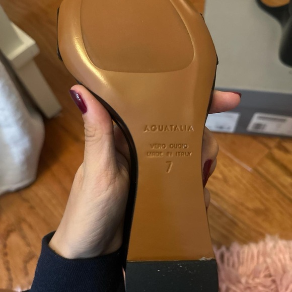 BRAND NEW
aquatalia black strap wedge heels 
size 7 - Picture 2 of 5